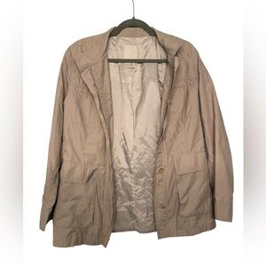 J. Jill Weather Resistant Everyday‎ Jacket Small Nude Taupe Pockets